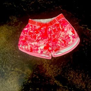 Variety of pinks, under armor little girl shorts, size 12